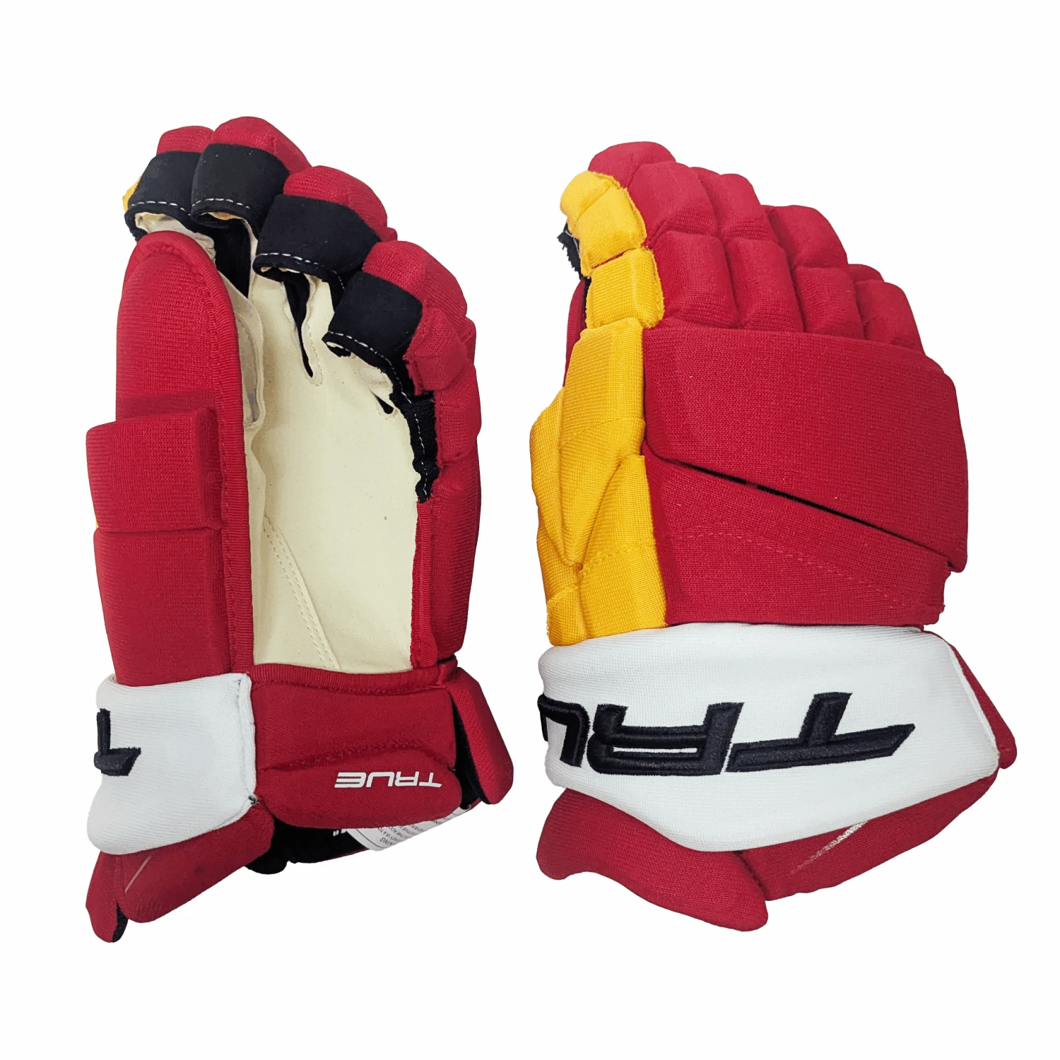 True Catalyst 9X - NHL Pro Stock Glove - Calgary Flames (Red/Yellow/White) 1 True Catalyst 9X - NHL Pro Stock Glove - Calgary Flames (Red/Yellow/White)