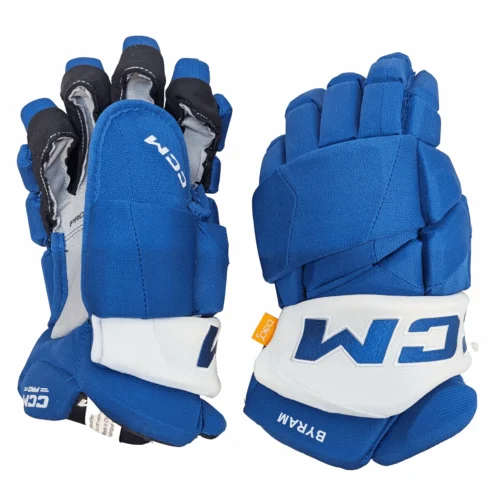 CCM HGJSPP - NHL Pro Stock Glove - Bowen Byram (Blue/White)