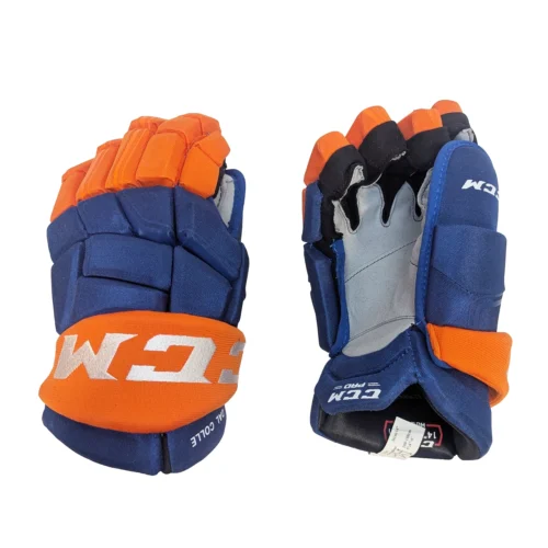 CCM HGQLXP - NHL Pro Stock Glove - Michael Dal Colle (Blue/Orange)