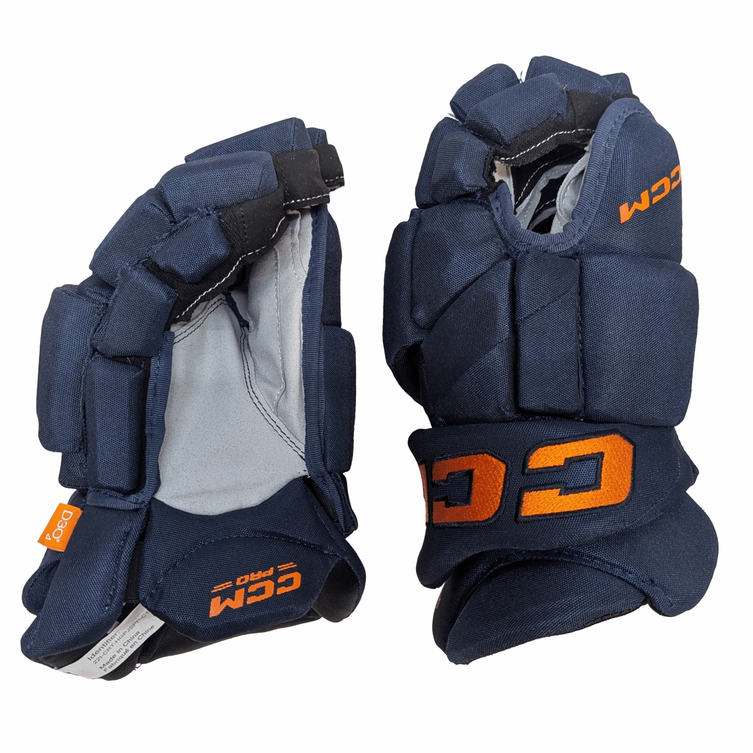 CCM HGJSPP - NHL Pro Stock Glove - Edmonton Oilers Alternate (Navy/Orange) 2 CCM HGJSPP - NHL Pro Stock Glove - Edmonton Oilers Alternate (Navy/Orange) - Image 2