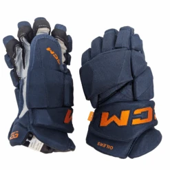 CCM HGJSPP - NHL Pro Stock Glove - Edmonton Oilers Alternate (Navy/Orange)