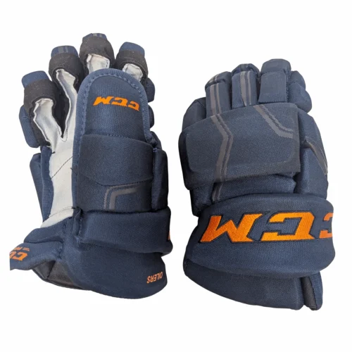 CCM HGQL - NHL Pro Stock Glove - Edmonton Oilers Alternate (Navy/Orange)