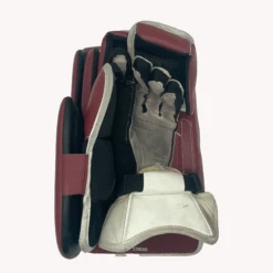 CCM Extreme Flex 6 - Used Full Right Pro Stock Goalie Blocker (Burgundy/White) -Hockey Stick Market IMG 2429