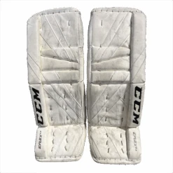CCM Extreme Flex 5.5 - Used Junior Goalie Pad Set (White)