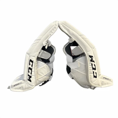 CCM Extreme Flex 5.5 - New Goalie Pad Set - Junior (White) -Hockey Stick Market IMG 3919 scaled