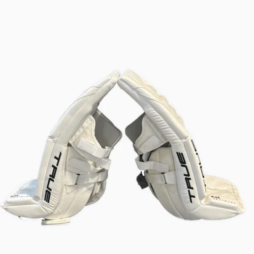 True Catalyst 7X3 - New Goalie Pad Set - Intermediate (White) -Hockey Stick Market IMG 3950 scaled