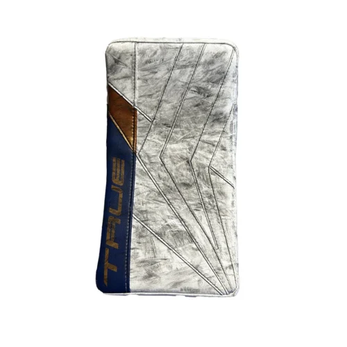 True Catalyst PX3 - Used Pro Stock Goalie Blocker (White/Blue/Gold) #2