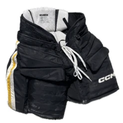 CCM HPG12A - Used Pro Stock Hockey Goalie Pants (Black/Yellow/White)