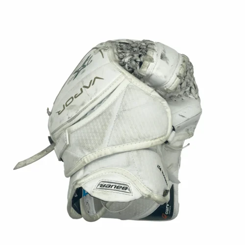Bauer Vapor 2X Pro - Used Pro Stock Goalie Glove (White/Green/Gold) -Hockey Stick Market IMG 4235 scaled