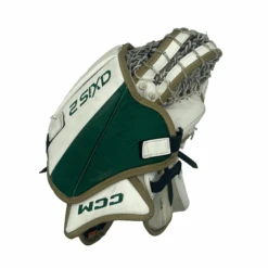 CCM Axis 2 - Used Pro Stock Goalie Glove (White/Green/Gold) -Hockey Stick Market IMG 4238