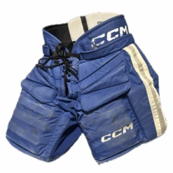 CCM HPG12A - Used Pro Stock Hockey Goalie Pants (Blue/White/Grey)