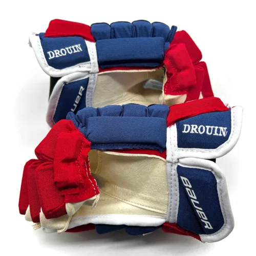 Bauer Pro Series - NHL Pro Stock Gloves - Jonathan Drouin (Blue/Red/White) -Hockey Stick Market IMG 4271 scaled