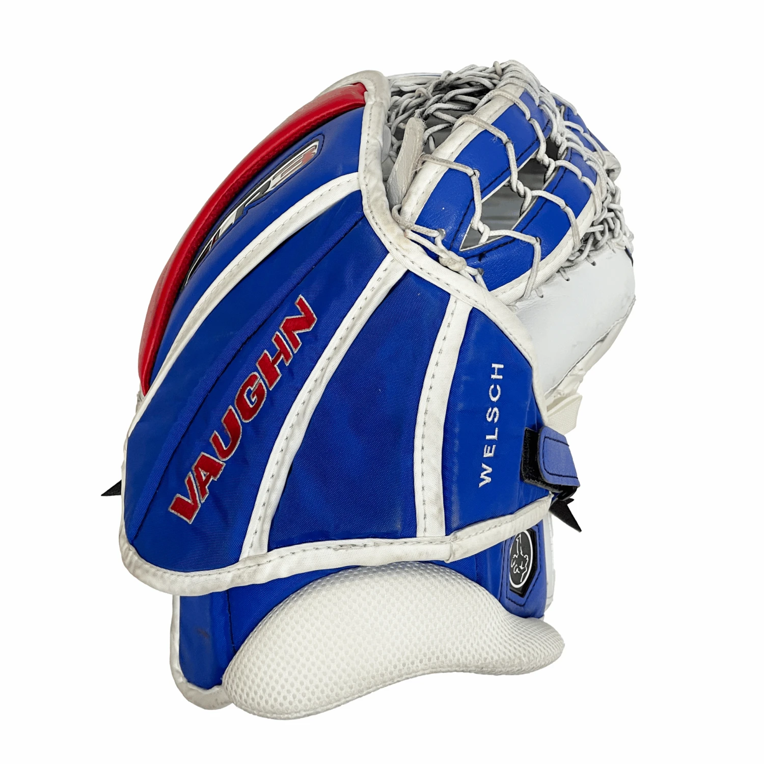 Bauer Vaughn Ventus SLR3 - Used Pro Stock Goalie Glove (White/Blue) 3 Bauer Vaughn Ventus SLR3 - Used Pro Stock Goalie Glove (White/Blue) - Image 3