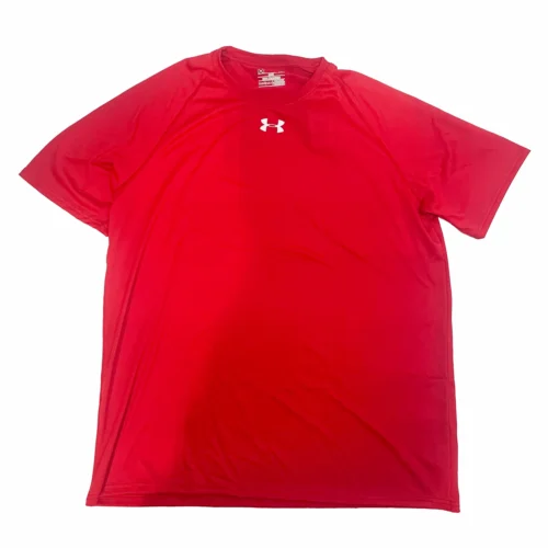 Under Armour Men's HeatGear Armour Short Sleeve Shirt (Red)