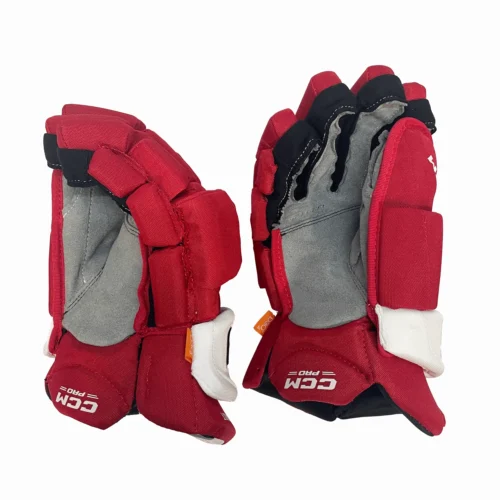 CCM HGJSPP - NHL Pro Stock Glove - Cole Schwindt (Red/Yellow/White) 3 CCM HGJSPP - NHL Pro Stock Glove - Cole Schwindt (Red/Yellow/White) -Hockey Stick Market IMG 5875 scaled