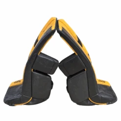 CCM AXIS - Used Pro Stock Goalie Pad Set (Black/Yellow) -Hockey Stick Market Image 20250317 164454 526 transparent Craiyon