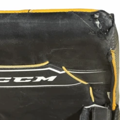 CCM AXIS - Used Pro Stock Goalie Pad Set (Black/Yellow) -Hockey Stick Market Image 20250317 164559 621 1 transparent Craiyon