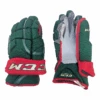 CCM HG12XP - NHL Pro Stock Glove - Minnesota Wild (Green/Red/Gold) -Hockey Stick Market Min12xp2