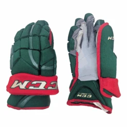 CCM HG12XP - NHL Pro Stock Glove - Minnesota Wild (Green/Red/Gold)