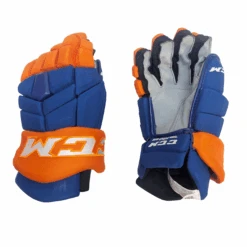 CCM HGTKXP - NHL Pro Stock Glove - New York Islanders (Blue/Orange)