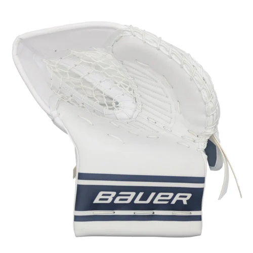 Bauer Vapor Hyperlite - New Pro Stock Senior Goalie Glove (White/Navy)