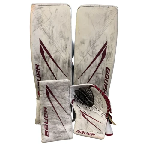 Bauer Vapor Hyperlite 2 - Used Pro Stock Goalie Full Set (White/Red)