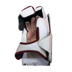 Bauer Supreme Mach - Used Pro Stock Goalie Blocker (White/Red) -Hockey Stick Market Photo 2025 06 18 3 06 28 PM