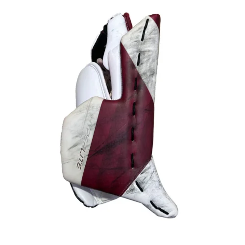 Bauer Vapor Hyperlite - Used Pro Stock Goalie Blocker (White/Red) 4 Bauer Vapor Hyperlite - Used Pro Stock Goalie Blocker (White/Red) -Hockey Stick Market Photo 2025 06 18 3 06 49 PM