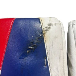 TRUE L12.2 - Used Pro Stock Goalie Pads (White/Blue/Red) -Hockey Stick Market Photo 2025 07 28 11 39 35 AM