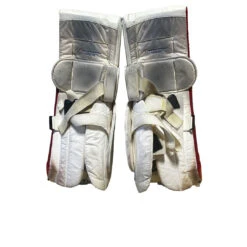 TRUE L12.2 - Used Pro Stock Goalie Pads (White/Blue/Red) -Hockey Stick Market Photo 2025 07 28 11 40 17 AM