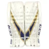 CCM Extreme Flex 4 - Used Pro Stock Goalie Pads - (White/Navy/Gold) 3 CCM Extreme Flex 4 - Used Pro Stock Goalie Pads - (White/Navy/Gold) -Hockey Stick Market Photo2023 04 26 12555PM scaled