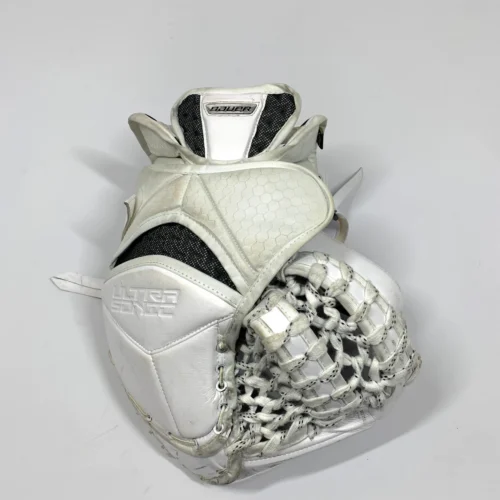 Bauer Supreme 2S Pro - Used Pro Stock Goalie Glove - Full Right (White) -Hockey Stick Market Photo2023 04 27 53717PM scaled