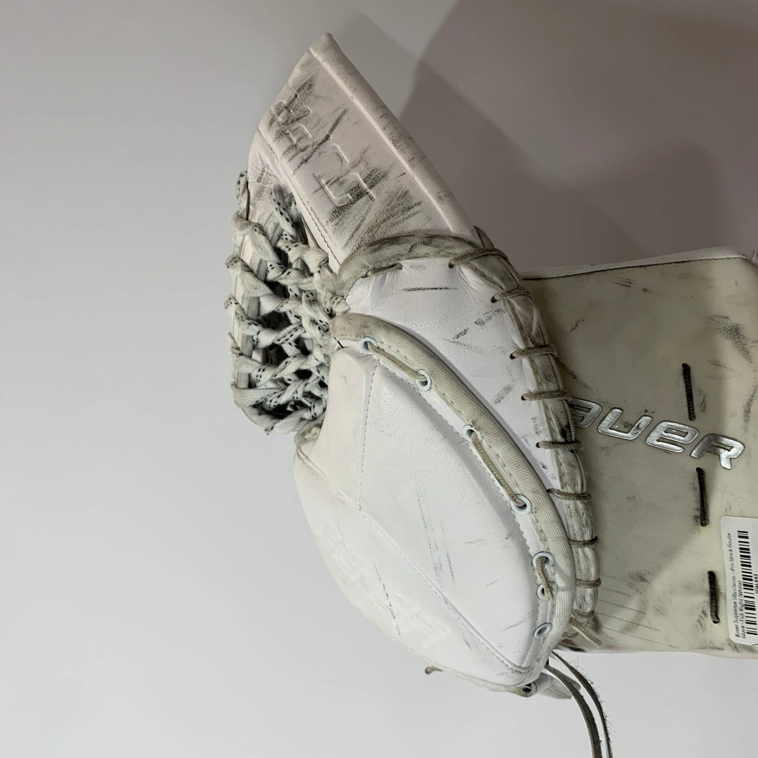 Bauer Supreme 2S Pro - Used Pro Stock Goalie Glove - Full Right (White) 4 Bauer Supreme 2S Pro - Used Pro Stock Goalie Glove - Full Right (White) - Image 4