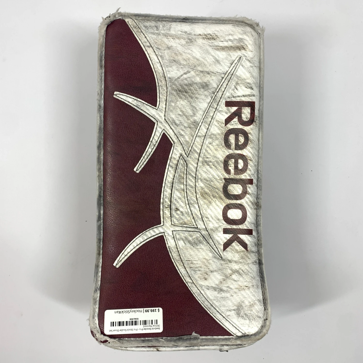 Reebok Revoke Pro - Pro Stock Goalie Blocker (White/Maroon) 1 Reebok Revoke Pro - Pro Stock Goalie Blocker (White/Maroon)