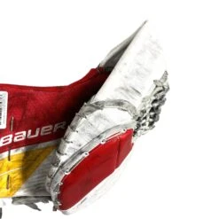 Bauer Supreme 2S Pro - Used Pro Stock Goalie Glove (White/Red/Yellow) -Hockey Stick Market Photo2023 05 04 40238PM
