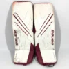 Bauer Vapor Hyperlite - Used Pro Stock Senior Goalie Pads (Maroon/White) -Hockey Stick Market Photo2023 05 24 112210AM scaled
