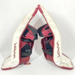 Bauer Vapor Hyperlite - Used Pro Stock Senior Goalie Pads (Maroon/White) 7 Bauer Vapor Hyperlite - Used Pro Stock Senior Goalie Pads (Maroon/White) -Hockey Stick Market Photo2023 05 24 112428AM