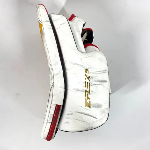 CCM Extreme Flex 5 - Used Pro Stock Senior Goalie Full Set - Full Right (White/Black/Red/Yellow) 18 CCM Extreme Flex 5 - Used Pro Stock Senior Goalie Full Set - Full Right (White/Black/Red/Yellow) -Hockey Stick Market Photo2023 07 28 101311AM scaled