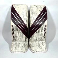 Bauer Vapor HyperLite - Pro Stock Goalie Pads (White/Maroon)
