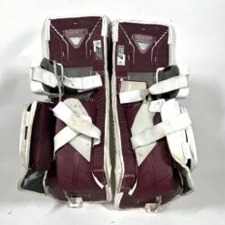 Bauer Vapor HyperLite - Pro Stock Goalie Pads (White/Maroon) -Hockey Stick Market Photo2023 11 10 114423AM