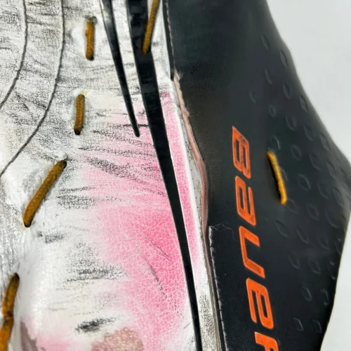 Bauer 2X Pro - Used Full Right Pro Stock Goalie Glove - (Orange/Black) -Hockey Stick Market Photo2023 11 10 122554PM scaled