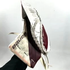 Bauer Vapor Hyperlite - Used Pro Stock Goalie Glove (White/Maroon) 5 Bauer Vapor Hyperlite - Used Pro Stock Goalie Glove (White/Maroon) -Hockey Stick Market Photo2023 11 10 12931PM