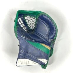 CCM Extreme Flex III - Used Pro Stock Goalie Glove (Blue/Green/White)