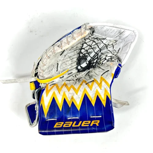 Bauer Supreme UltraSonic - Used Full Right Pro Stock Goalie Glove (Blue/Navy)