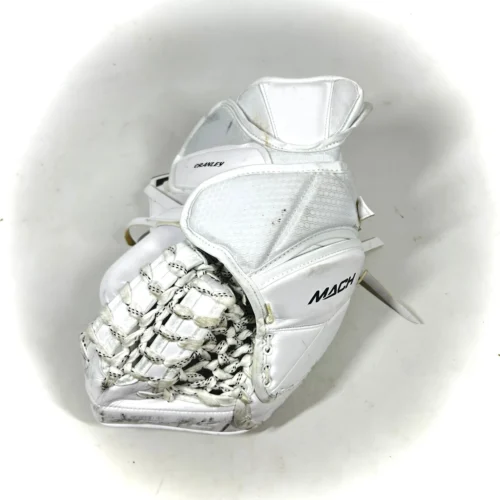 Bauer Supreme Mach - Used Pro Stock Goalie Glove (White) 5 Bauer Supreme Mach - Used Pro Stock Goalie Glove (White) -Hockey Stick Market Photo2024 01 29 32548PM scaled