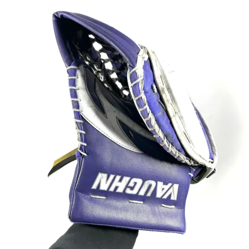 Vaughn SLR2 - Used Pro Stock Goalie Glove (Purple/White) -Hockey Stick Market Photo2024 01 29 40154PM scaled