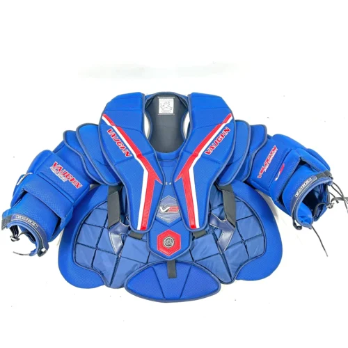 Vaughn V9 - Used Pro Stock Goalie Chest Protector (Blue/Red)