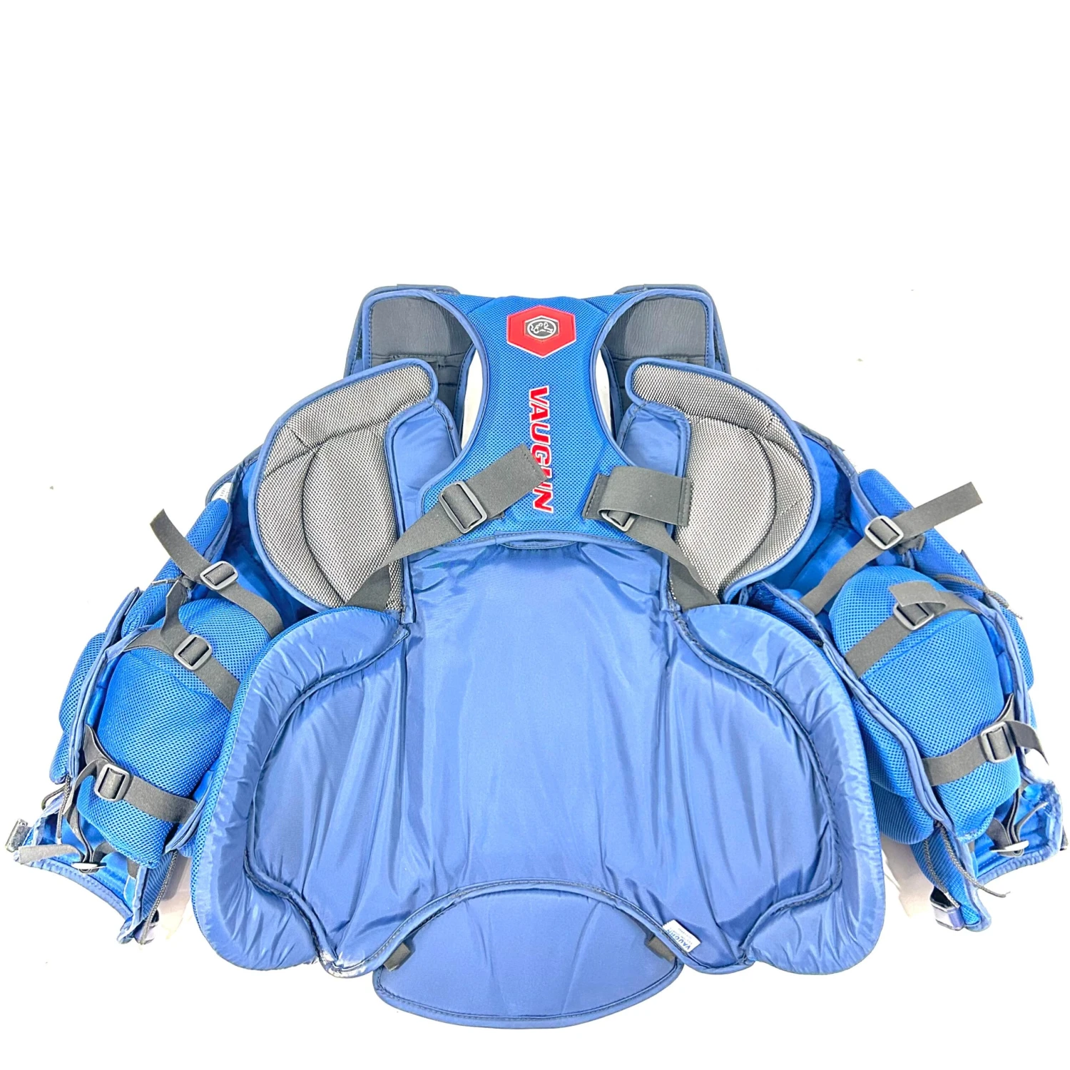 Vaughn V9 - Used Pro Stock Goalie Chest Protector (Blue/Red) 2 Vaughn V9 - Used Pro Stock Goalie Chest Protector (Blue/Red) - Image 2
