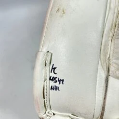 CCM AXIS 2 - Used AHL Pro Stock Goalie Pads (White) -Hockey Stick Market Photo2024 02 08 42056PM