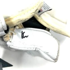Vaughn Pro Custom - Used NHL Pro Stock Goalie Glove - Joonas Korpisalo (White) -Hockey Stick Market Photo2024 02 09 113923AM